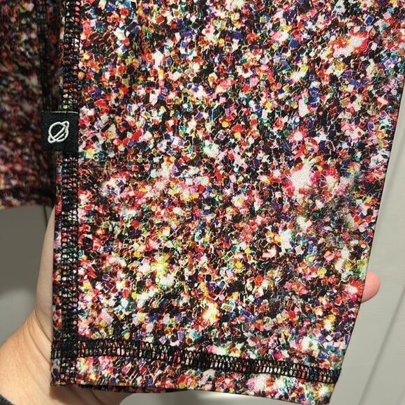 Terez “Confetti” Cropped Leggings, Size Medium - Picture 4 of 9